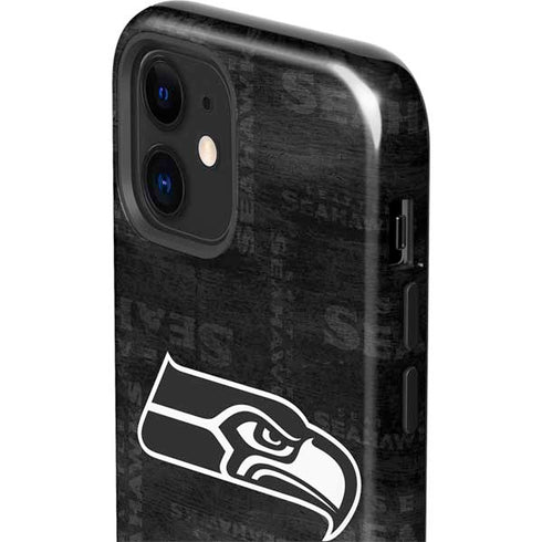NFL Seattle Seahawks Black & White iPhone 12 Impact Case