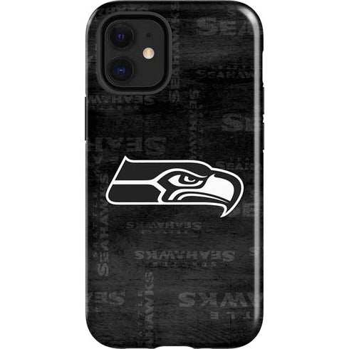 NFL Seattle Seahawks Black & White iPhone 12 Mini Impact Case