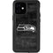 NFL Seattle Seahawks Black & White iPhone 12 Mini Waterproof Case