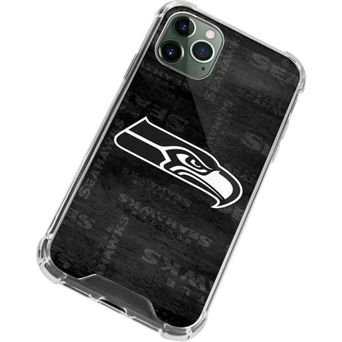 NFL Seattle Seahawks Black & White iPhone 12 Pro Clear Case