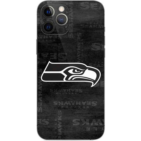 NFL Seattle Seahawks Black & White iPhone 12 Pro Max Skin