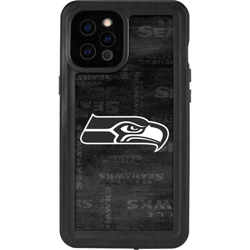 NFL Seattle Seahawks Black & White iPhone 12 Pro Max Waterproof Case