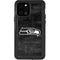 NFL Seattle Seahawks Black & White iPhone 12 Pro Waterproof Case
