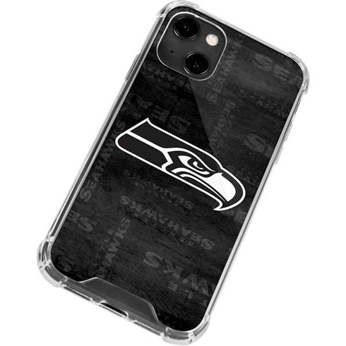 NFL Seattle Seahawks Black & White iPhone 13 Clear Case