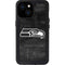 NFL Seattle Seahawks Black & White iPhone 13 Mini Waterproof Case