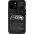 NFL Seattle Seahawks Black & White iPhone 13 Mini Waterproof Case