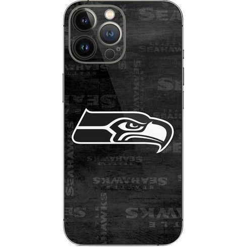 NFL Seattle Seahawks Black & White iPhone 13 Pro Max Skin