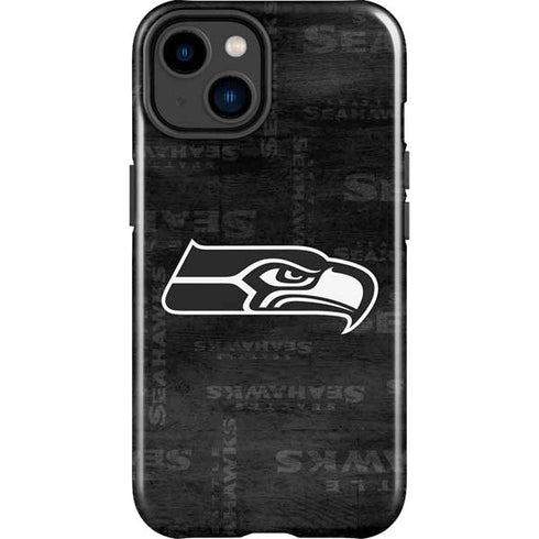 NFL Seattle Seahawks Black & White iPhone 15 Plus Impact Case