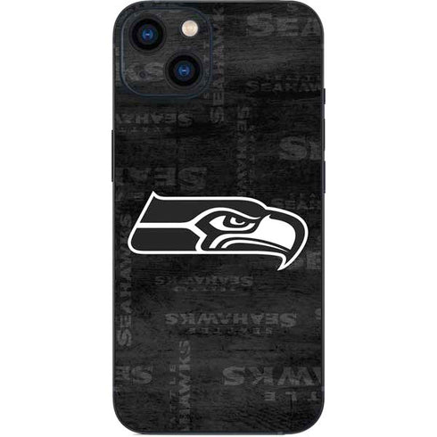 NFL Seattle Seahawks Black & White iPhone 14 Plus Skin