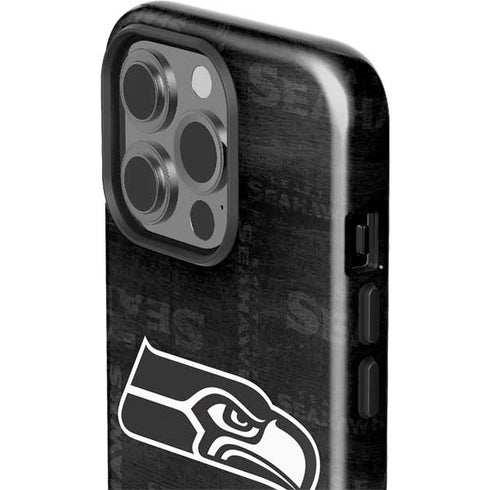 NFL Seattle Seahawks Black & White iPhone 15 Pro Impact Case