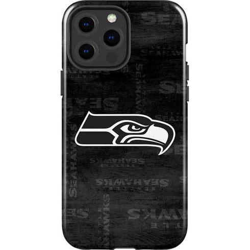 NFL Seattle Seahawks Black & White iPhone 15 Pro Max Impact Case