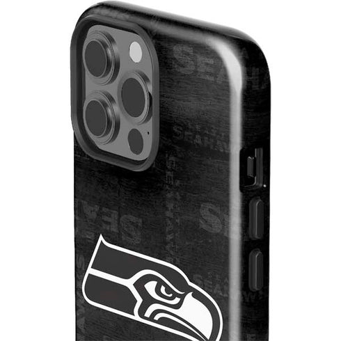 NFL Seattle Seahawks Black & White iPhone 15 Pro Max Impact Case