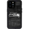 NFL Seattle Seahawks Black & White iPhone 14 Pro Max Waterproof Case