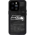 NFL Seattle Seahawks Black & White iPhone 14 Pro Waterproof Case
