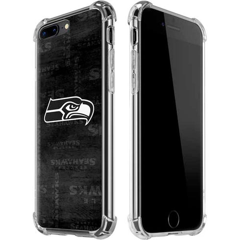 NFL Seattle Seahawks Black & White iPhone 7/8 Plus Clear Case
