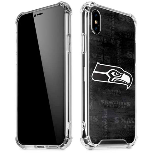 NFL Seattle Seahawks Black & White iPhone X/XS Clear Case