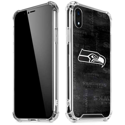 NFL Seattle Seahawks Black & White iPhone XR Clear Case