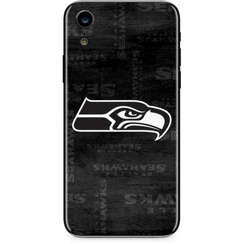 NFL Seattle Seahawks Black & White iPhone XR Skin