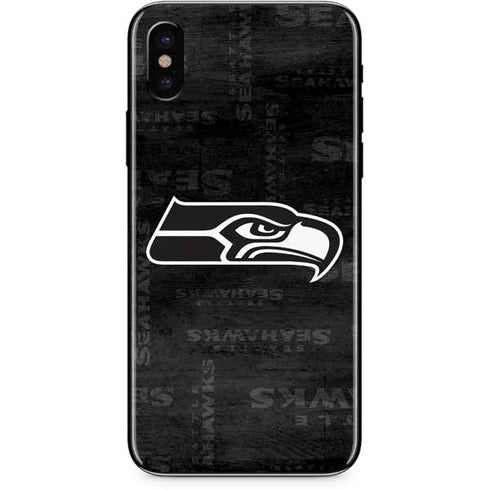 NFL Seattle Seahawks Black & White iPhone XS Max Skin