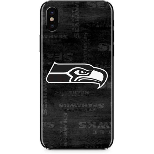NFL Seattle Seahawks Black & White iPhone XS Skin
