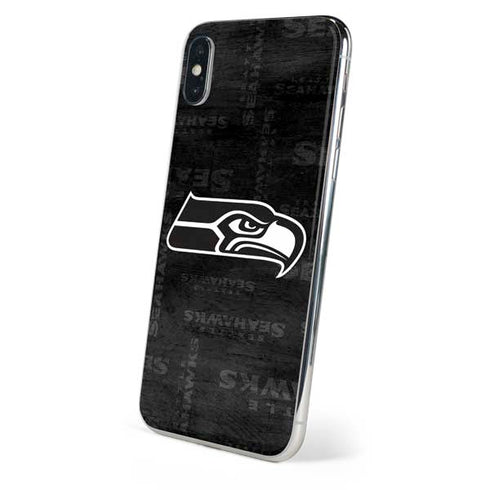 NFL Seattle Seahawks Black & White iPhone XS Skin