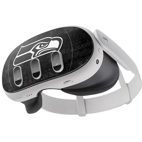 NFL Seattle Seahawks Black & White Meta Quest 3 Skin