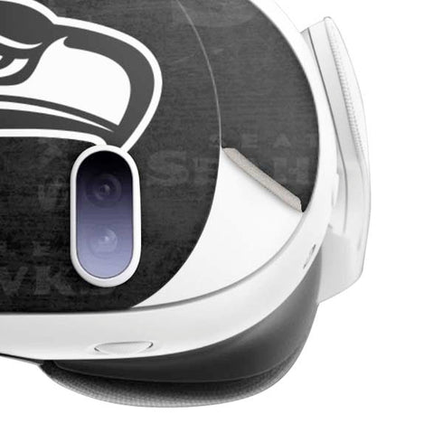 NFL Seattle Seahawks Black & White Meta Quest 3 Skin