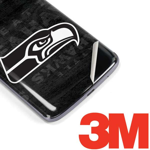 NFL Seattle Seahawks Black & White Moto E5 Plus Skin