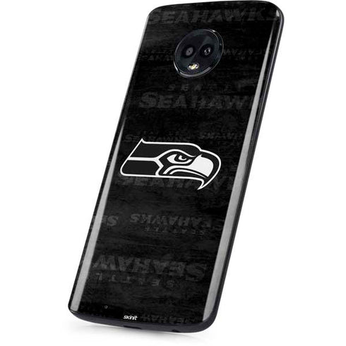 NFL Seattle Seahawks Black & White Moto G6 Skin