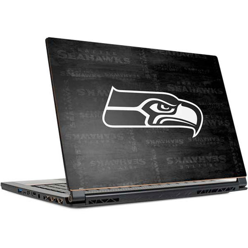 NFL Seattle Seahawks Black & White MSI GS65 Stealth Laptop Skin
