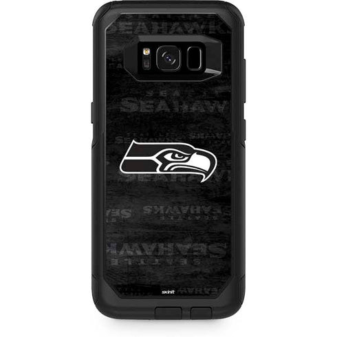 NFL Seattle Seahawks Black & White Otterbox Commuter Galaxy Skin