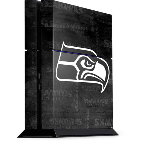 NFL Seattle Seahawks Black & White PS4 Console Skin