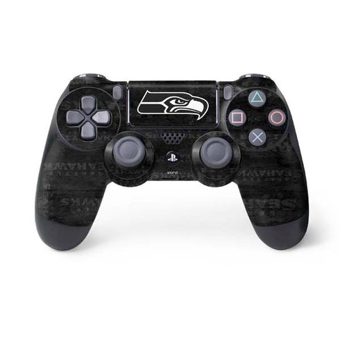 NFL Seattle Seahawks Black & White PS4 Controller Skin
