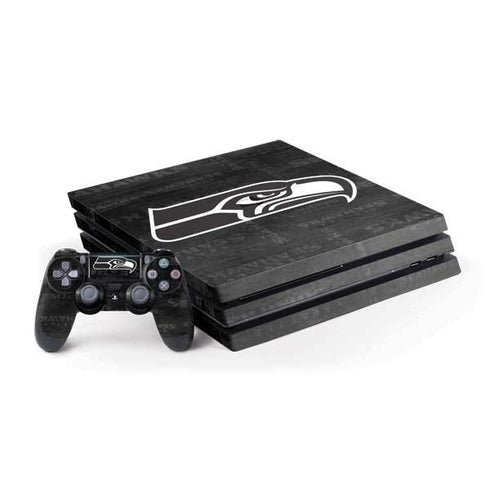 NFL Seattle Seahawks Black & White PS4 Pro Bundle Skin
