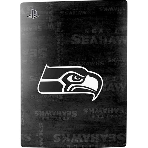 NFL Seattle Seahawks Black & White PS5 Bundle Skin