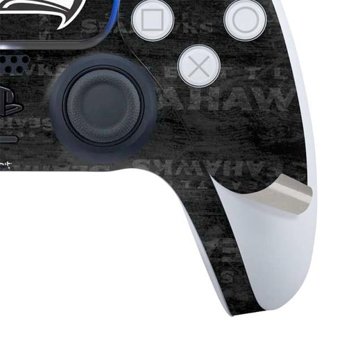 NFL Seattle Seahawks Black & White PS5 Slim Digital Edition Bundle Skin
