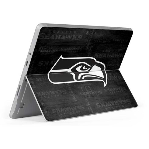 NFL Seattle Seahawks Black & White Surface Go Skin