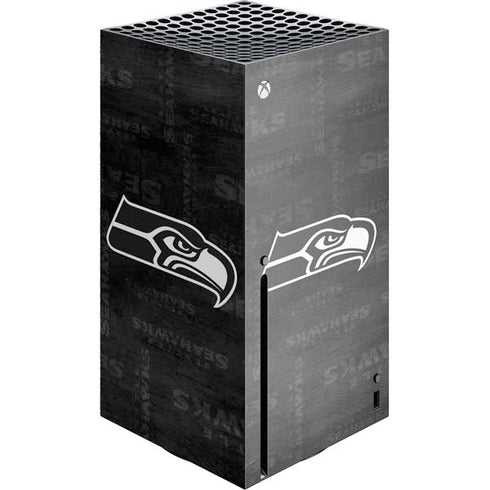 NFL Seattle Seahawks Black & White Xbox Series X Console Skin