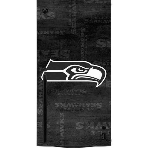 NFL Seattle Seahawks Black & White Xbox Series X Console Skin