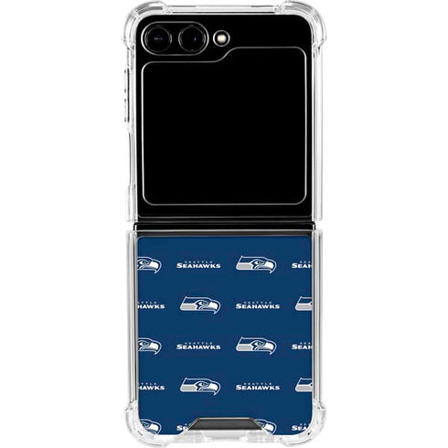NFL Seattle Seahawks Blitz Series Galaxy Z Flip5 5G Clear Case