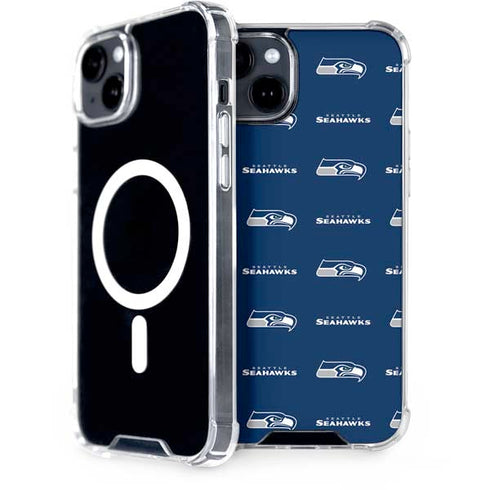 NFL Seattle Seahawks Blitz Series iPhone 15 Plus MagSafe Case