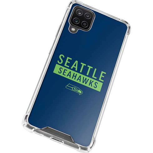 NFL Seattle Seahawks Blue Performance Series Galaxy A12 Clear Case
