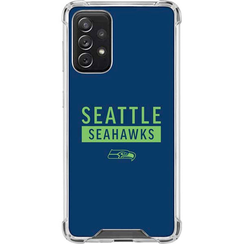 NFL Seattle Seahawks Blue Performance Series Galaxy A72 5G Clear Case