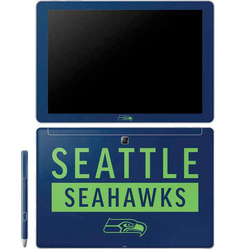 NFL Seattle Seahawks Blue Performance Series Galaxy Book 12in Skin