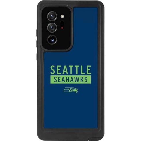 NFL Seattle Seahawks Blue Performance Series Galaxy Note20 Ultra 5G Waterproof Case