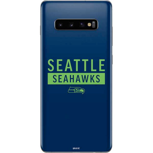 NFL Seattle Seahawks Blue Performance Series Galaxy S10 Plus Skin