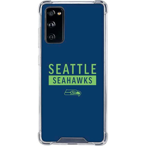 NFL Seattle Seahawks Blue Performance Series Galaxy S20 FE Clear Case