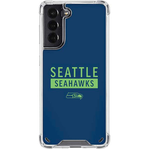 NFL Seattle Seahawks Blue Performance Series Galaxy S21 5G Clear Case