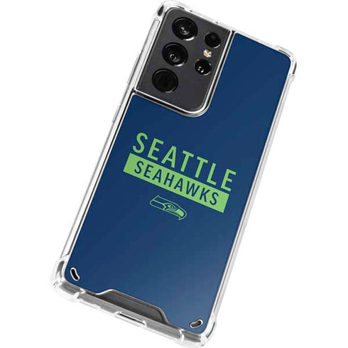 NFL Seattle Seahawks Blue Performance Series Galaxy S21 Ultra 5G Clear Case