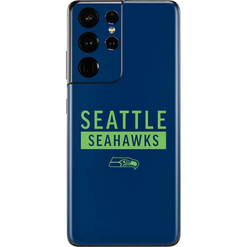 NFL Seattle Seahawks Blue Performance Series Galaxy S21 Ultra 5G Skin